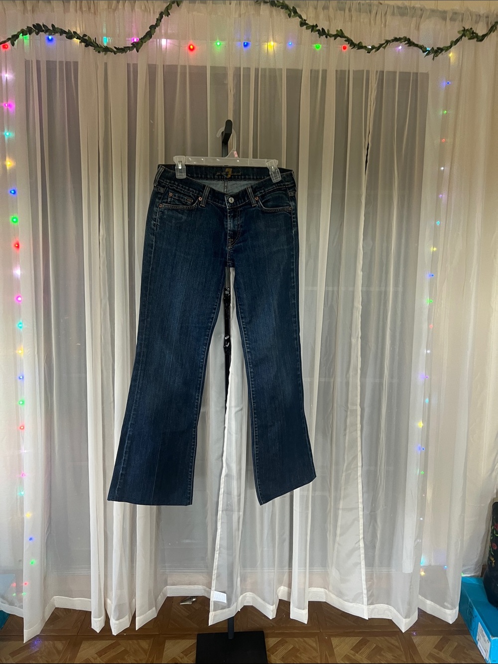 7 For All Mankind Dark Blue Flare Jeans